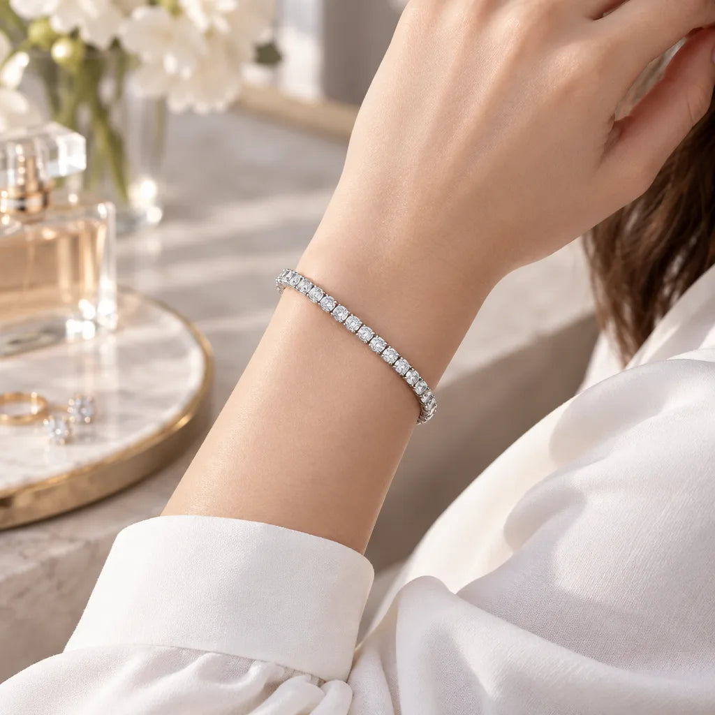 Bracelet tennis argent zircon