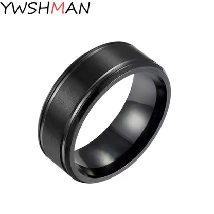 Bague Minimaliste en Or 8mm pour Hommes et Femmes - Bijou de Mariage Tendance