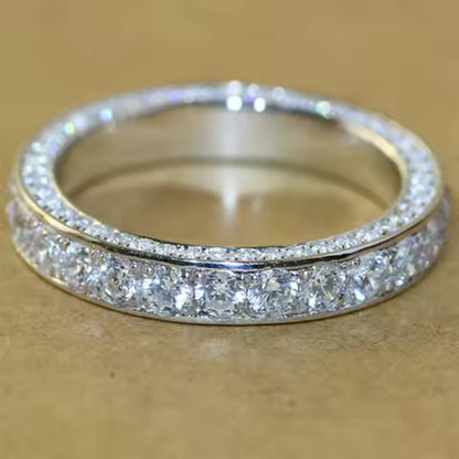 Bague Femme Huitan : Zirconium Pavé, Cristal Brillant pour Mariage et Fiançailles