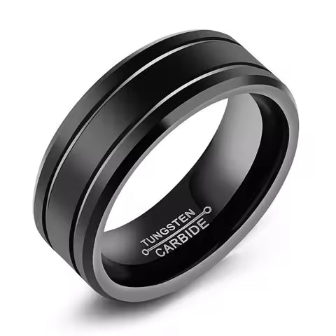Bague Punk Vintage Acier Inoxydable Noir pour Homme - Style Tendance