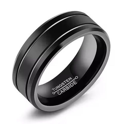 Bague Punk Vintage Acier Inoxydable Noir pour Homme - Style Tendance