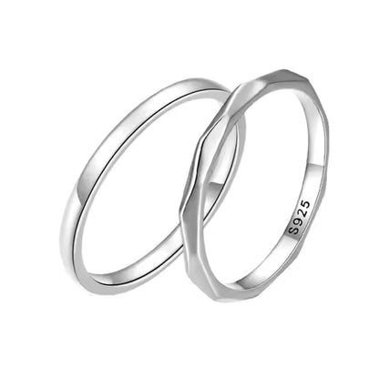Bague Minimaliste en Argent Sterling 925 pour Femme - Design Empilable et Éternité, Cadeau Mariage