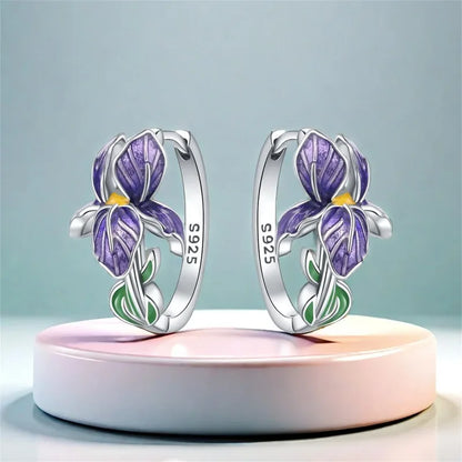 Boucles doreilles argent fleur