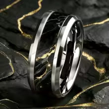 Bague Luxe Marbre Bleu Royal Doré Acier Inoxydable - Bijou Stylisé