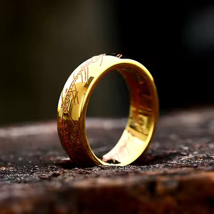 Bague de Foi Homme Acier Inoxydable Sculptée 3D - Bijou Rétro Personnalisable