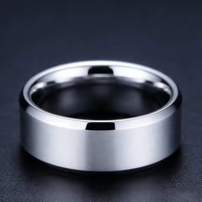 Bague Simple en Acier Inoxydable pour Homme - Largeur 8mm, Plusieurs Couleurs et Tailles