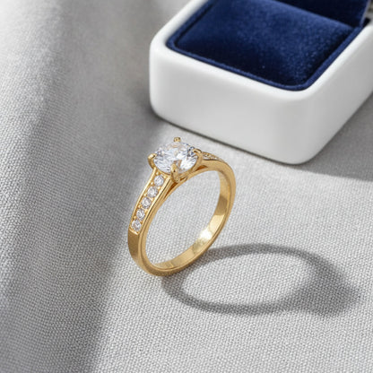 Bague de mariage Lokaer en acier inoxydable avec zircone cubique pour femme - Bijou de fiançailles élégant