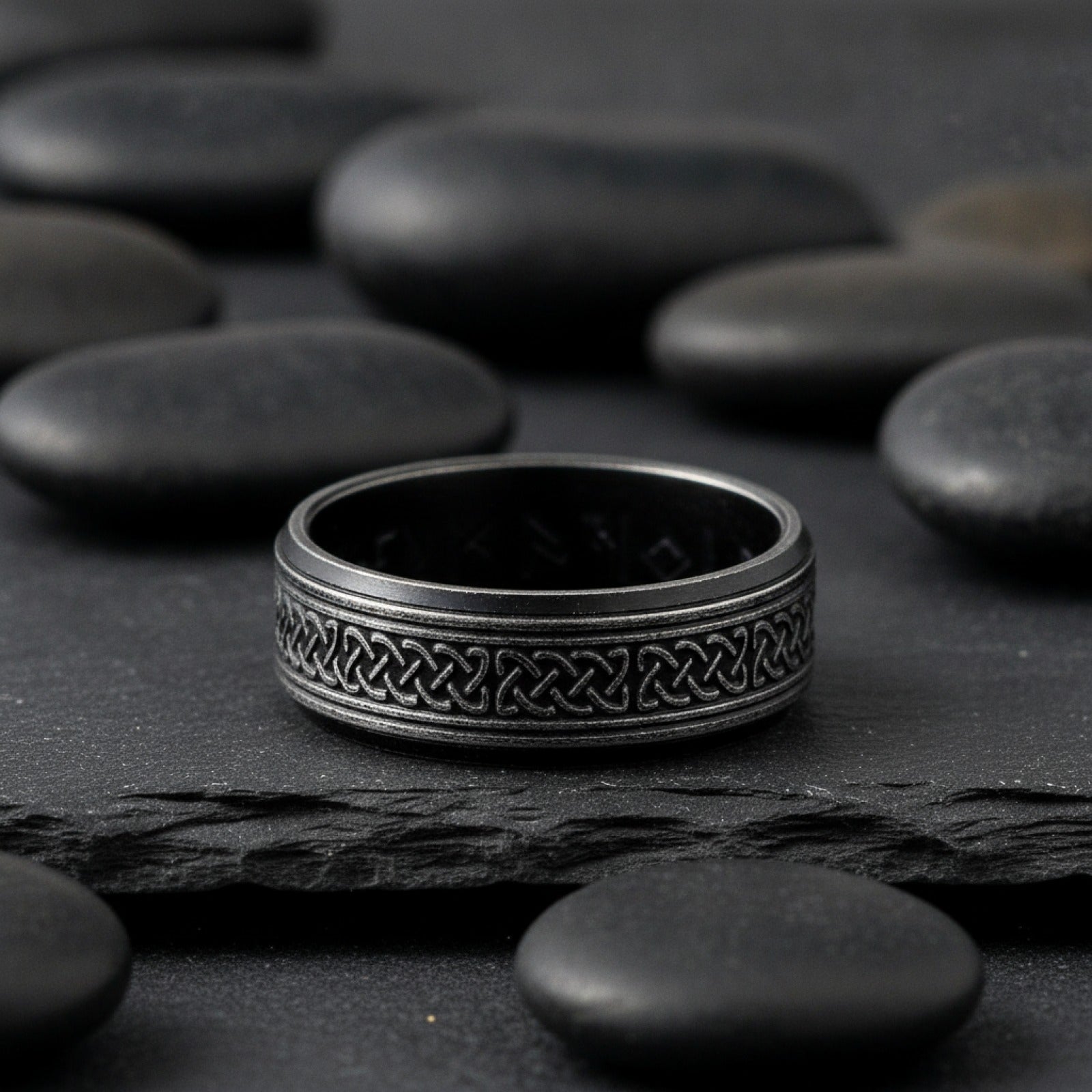 Bague Viking Celtique Vintage en Acier Inoxydable pour Homme et Femme
