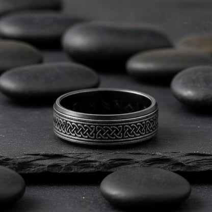 Bague Viking Celtique Vintage en Acier Inoxydable pour Homme et Femme