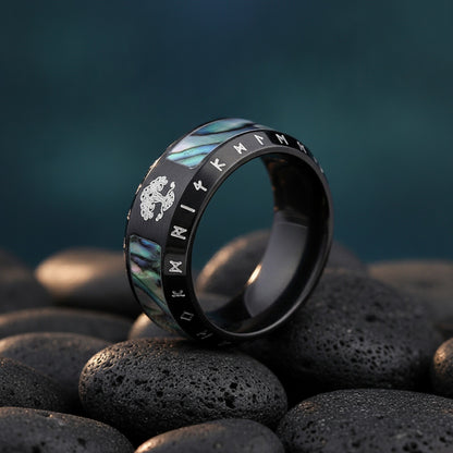 Bague Viking Arbre de Vie Nordique pour Homme en Acier Inoxydable - Nœud Celtique Vintage