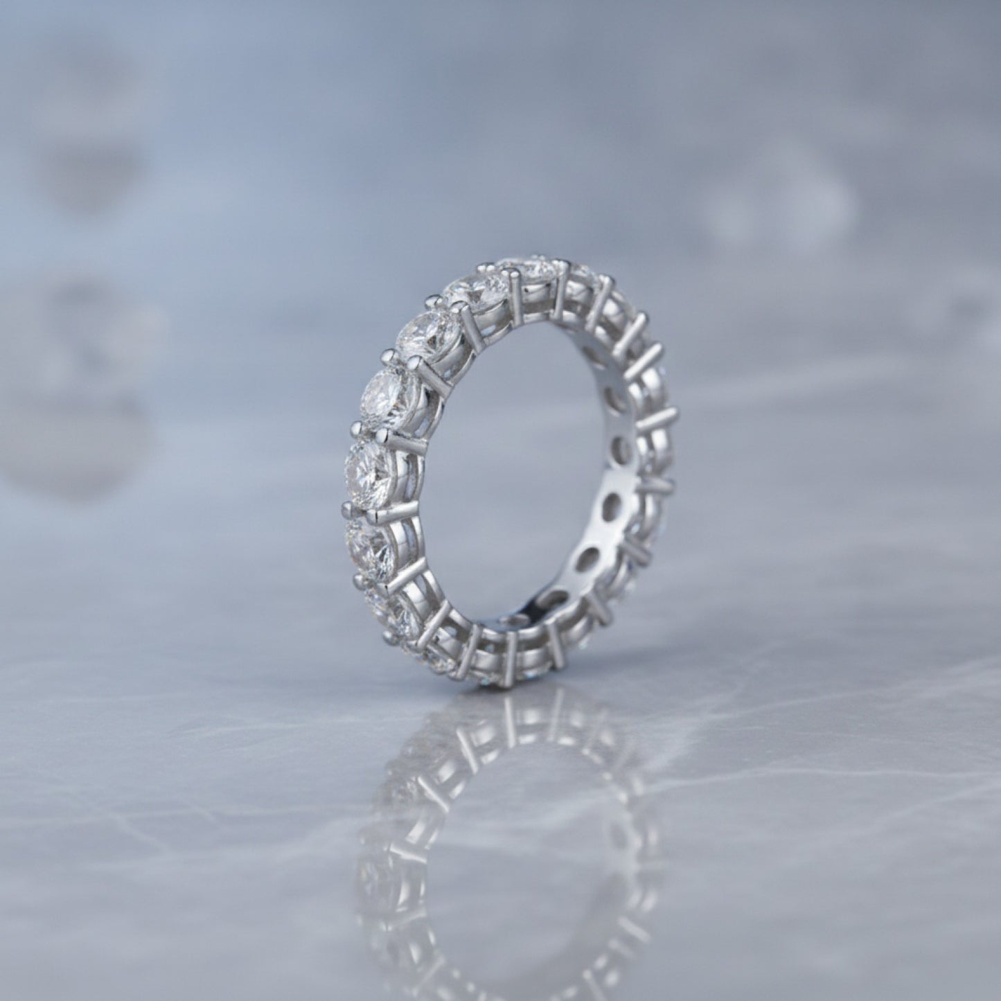 Bague en Moissanite Véritable Argent Sterling S925 pour Femme - Bijou Fin Plaqué Pt950