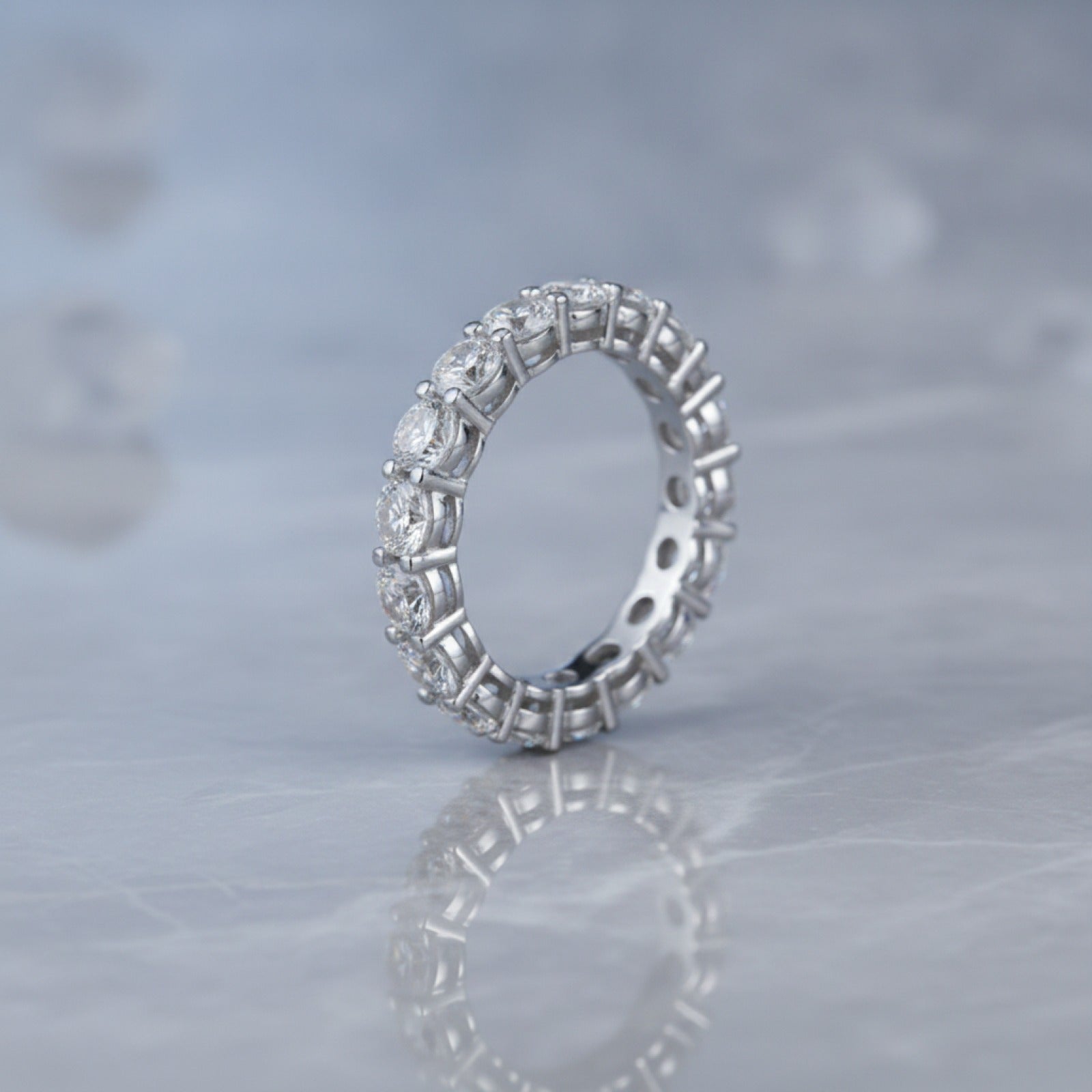 Bague en Moissanite Véritable Argent Sterling S925 pour Femme - Bijou Fin Plaqué Pt950