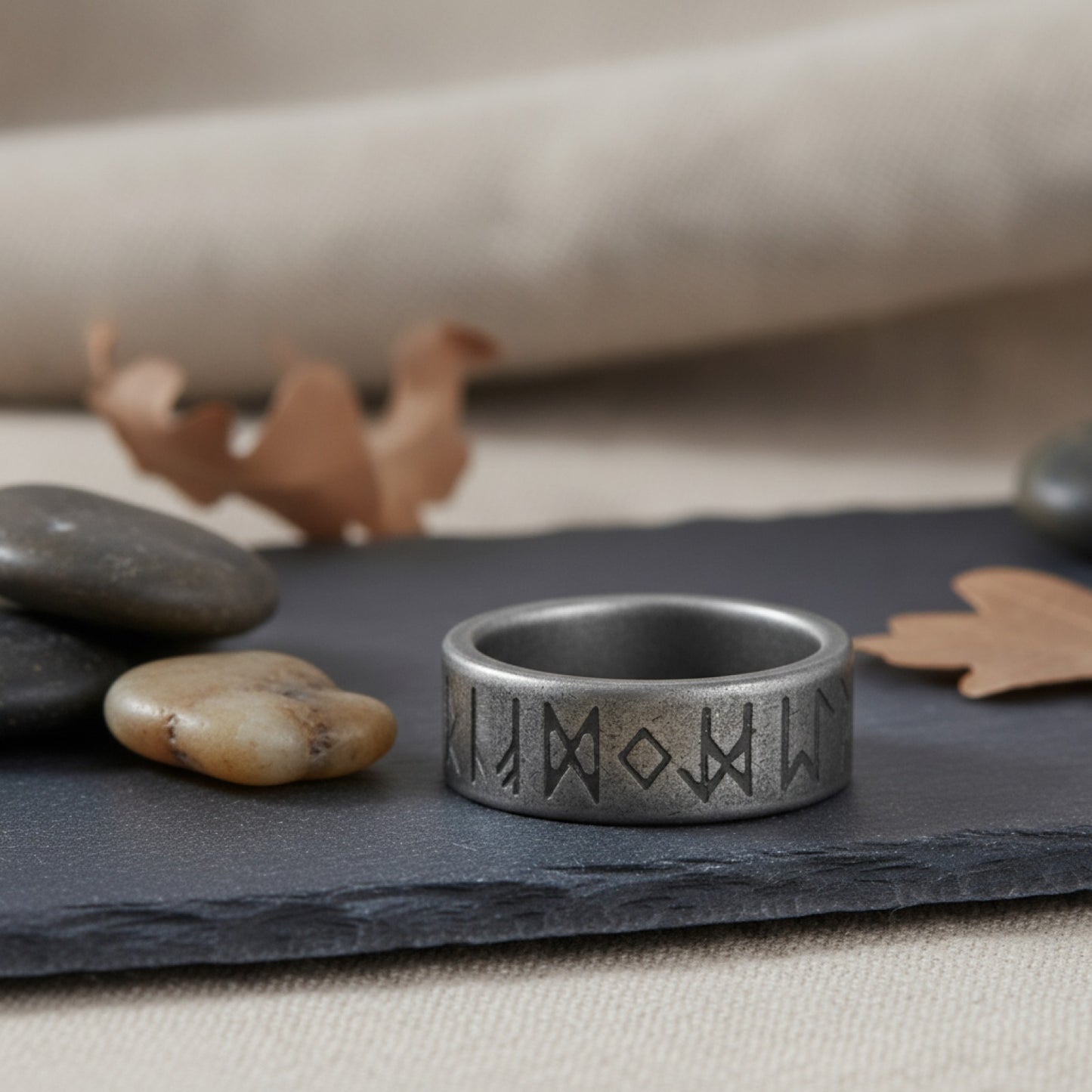 Bague Viking Odin Acier Inoxydable Rétro pour Homme et Adolescent
