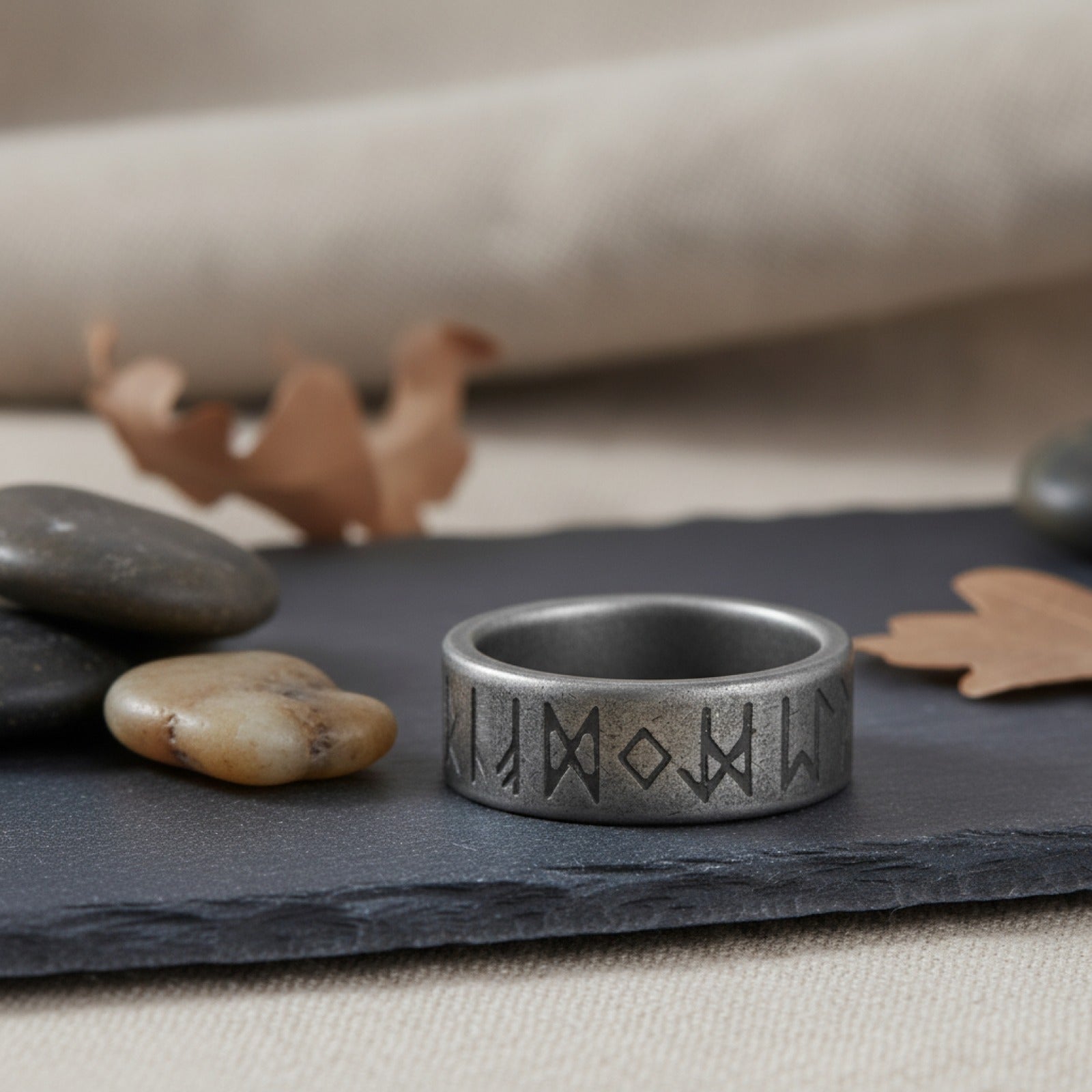 Bague Viking Odin Acier Inoxydable Rétro pour Homme et Adolescent