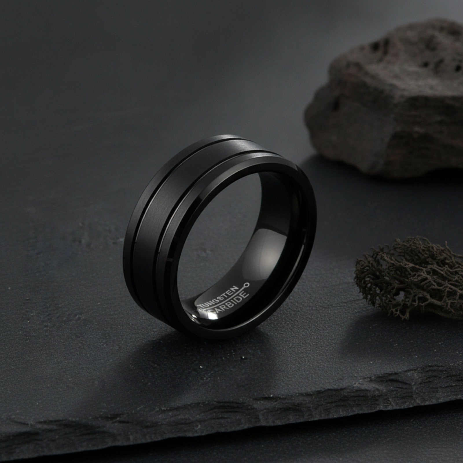 Bague Punk Vintage Acier Inoxydable Noir pour Homme - Style Tendance