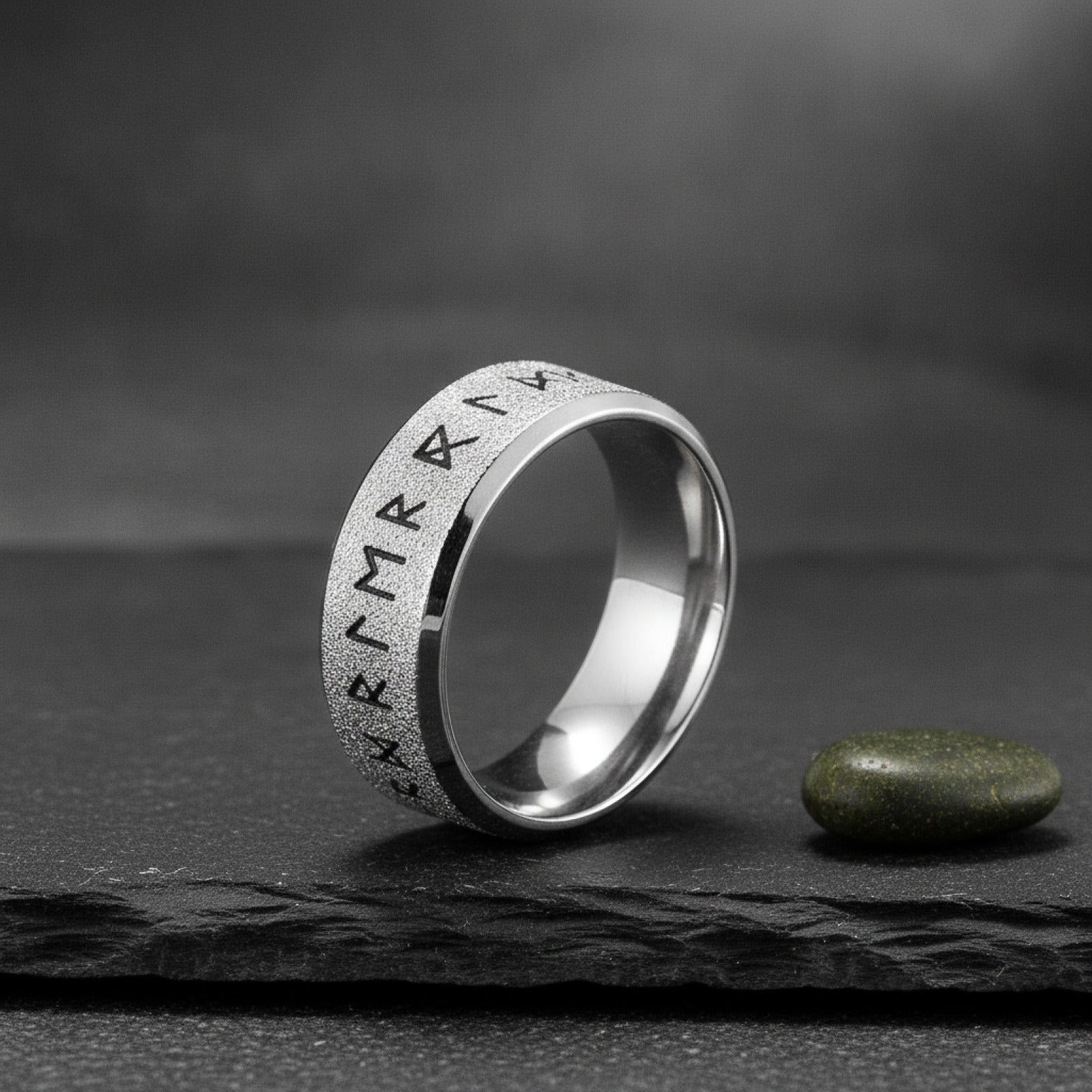 Bague Viking Runes Acier Inoxydable - Style Punk pour Homme et Femme