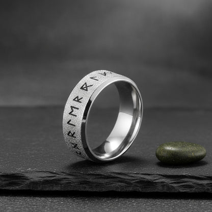 Bague Viking Runes Acier Inoxydable - Style Punk pour Homme et Femme