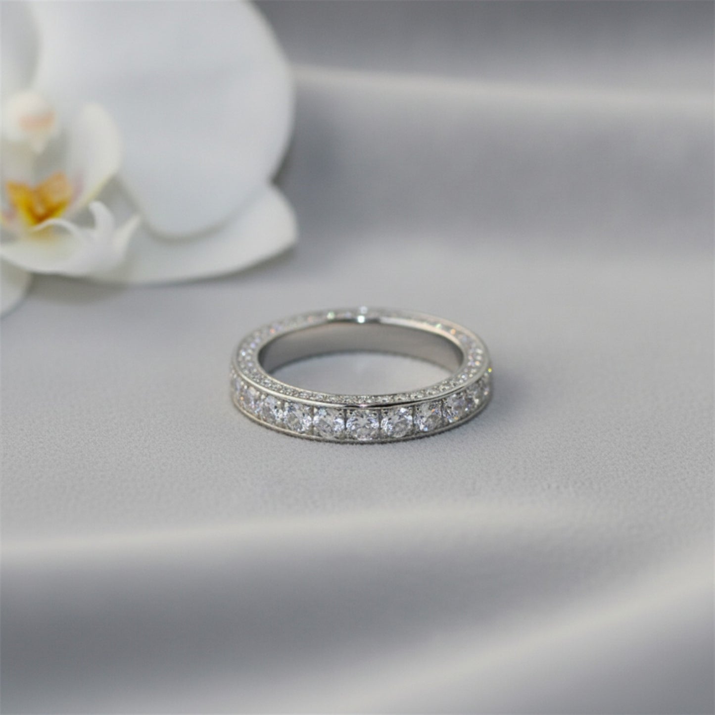 Bague Femme Huitan : Zirconium Pavé, Cristal Brillant pour Mariage et Fiançailles