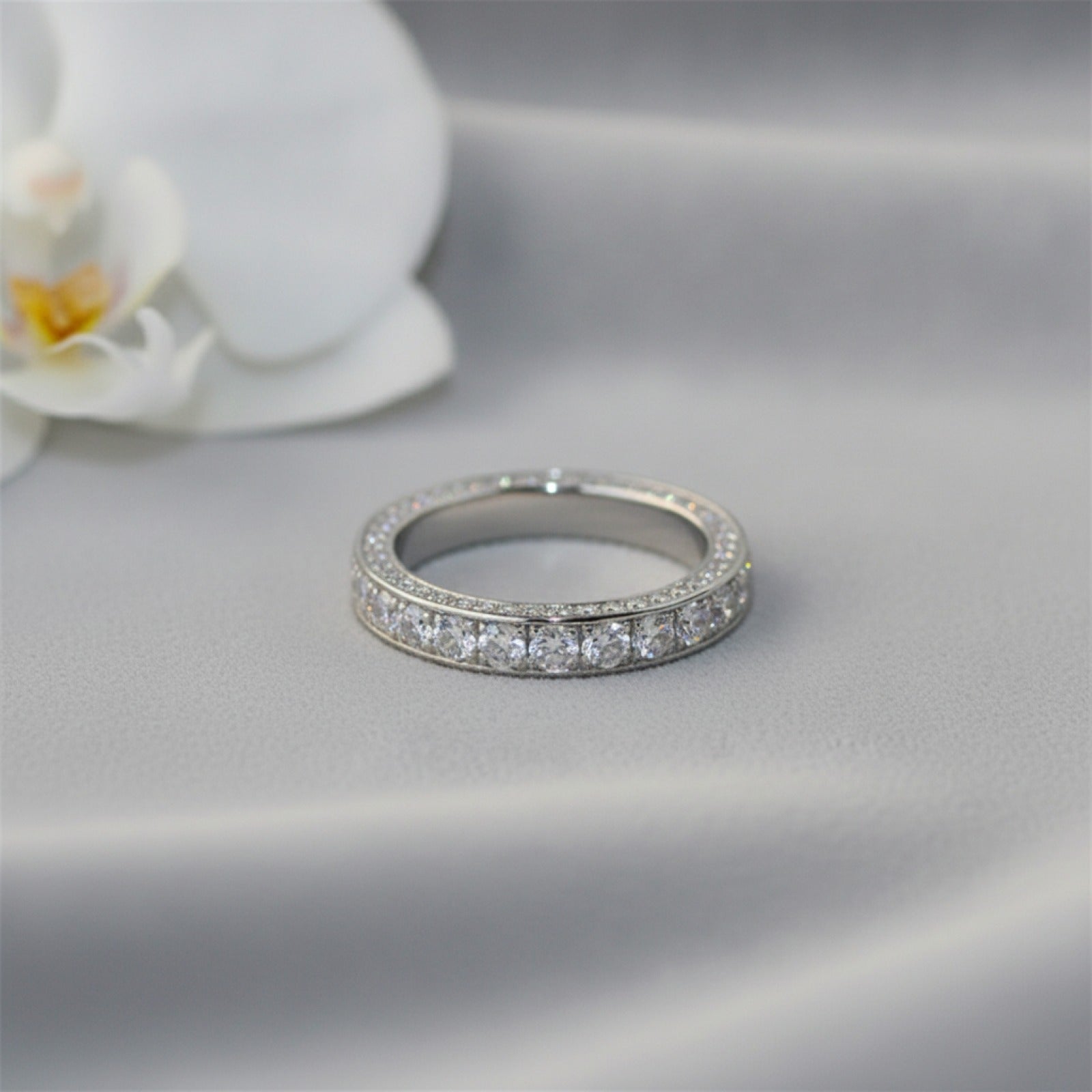 Bague Femme Huitan : Zirconium Pavé, Cristal Brillant pour Mariage et Fiançailles