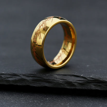 Bague de Foi Homme Acier Inoxydable Sculptée 3D - Bijou Rétro Personnalisable