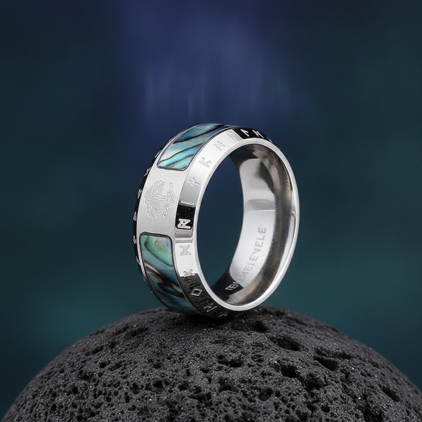 Bague Viking Arbre de Vie Nordique pour Homme en Acier Inoxydable - Nœud Celtique Vintage