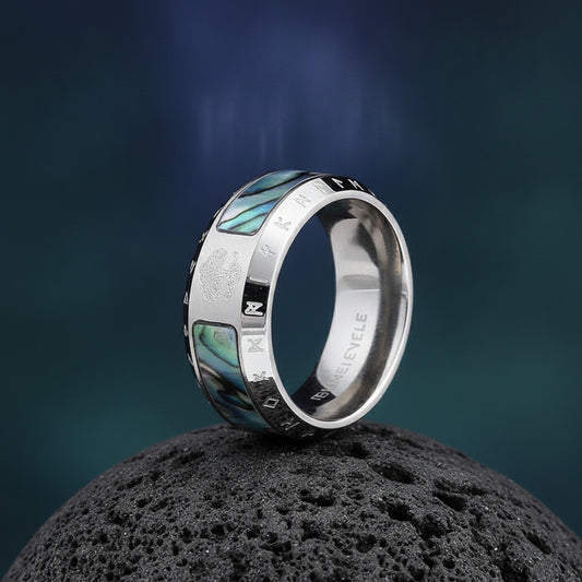 Bague Viking Arbre de Vie Nordique pour Homme en Acier Inoxydable - Nœud Celtique Vintage