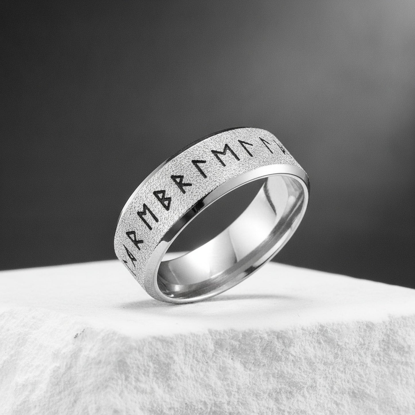 Bague Viking Runes Acier Inoxydable - Style Punk pour Homme et Femme