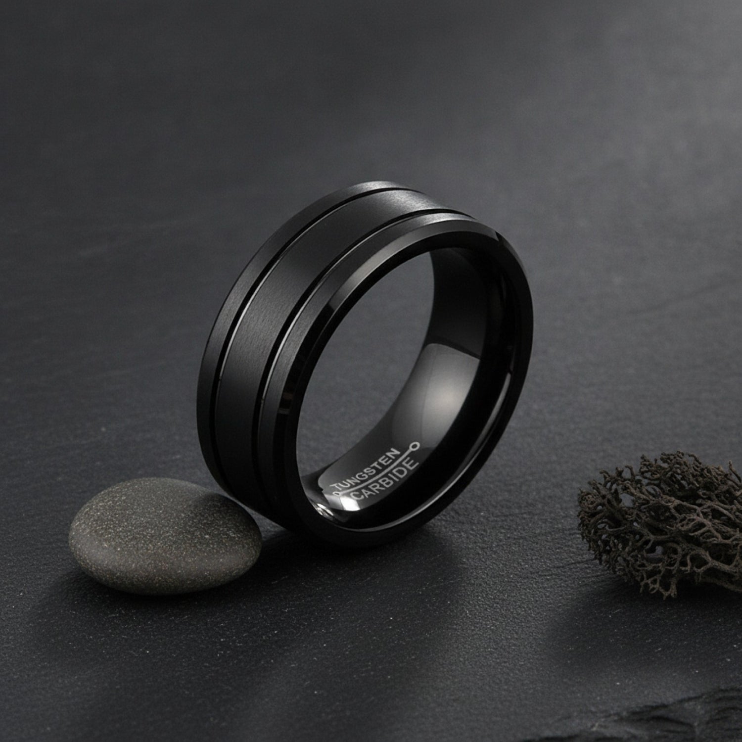 Bague Punk Vintage Acier Inoxydable Noir pour Homme - Style Tendance