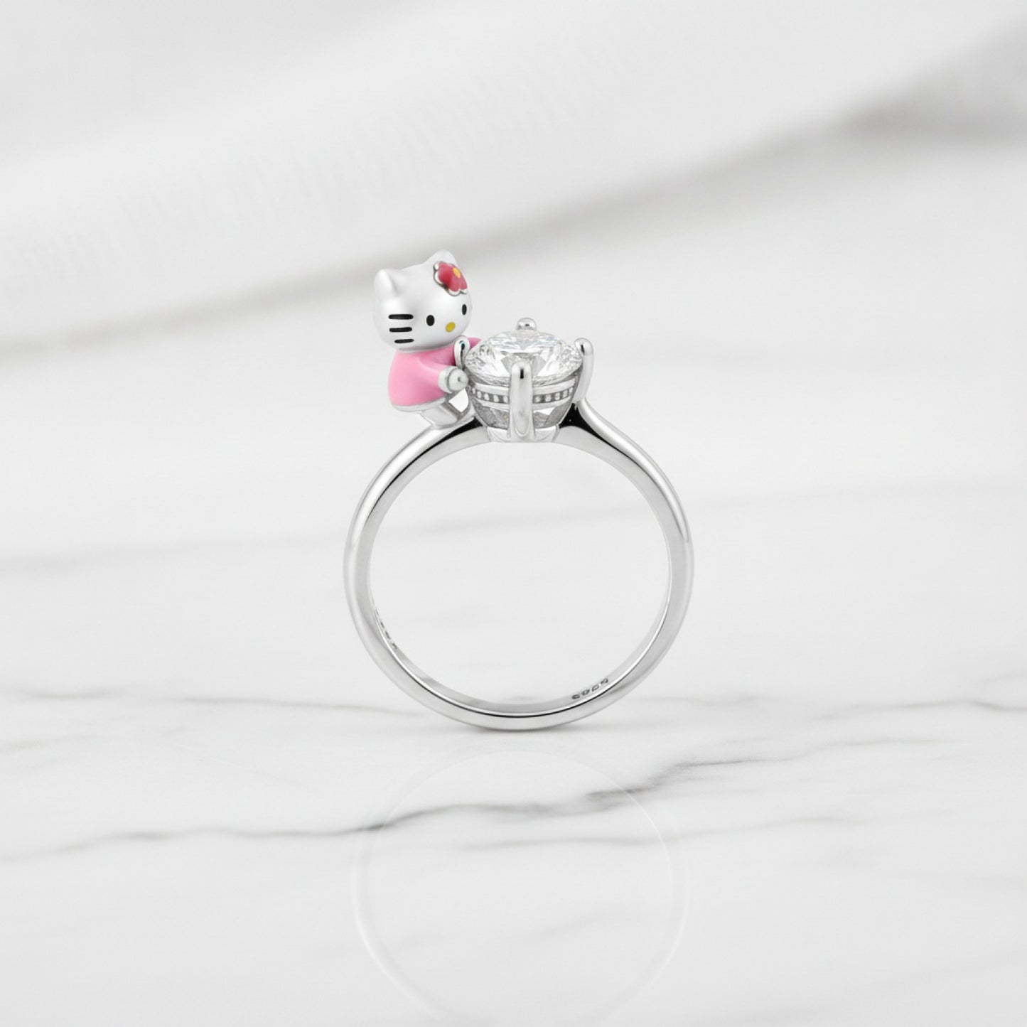 Bague Argent 925 Cristal pour Femme - Bijou Élégant Cadeau Mariage