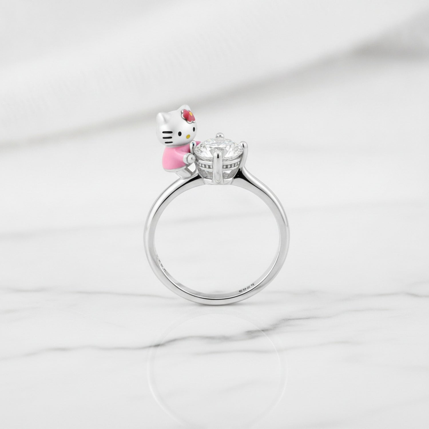 Bague Argent 925 Cristal pour Femme - Bijou Élégant Cadeau Mariage