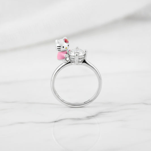 Bague Argent 925 Cristal pour Femme - Bijou Élégant Cadeau Mariage