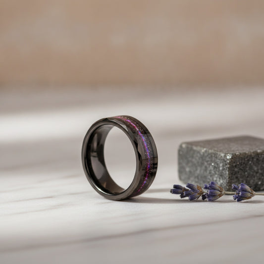 Bague Homme en Carbure de Tungstène Noir - Alliance & Bijou de Mode