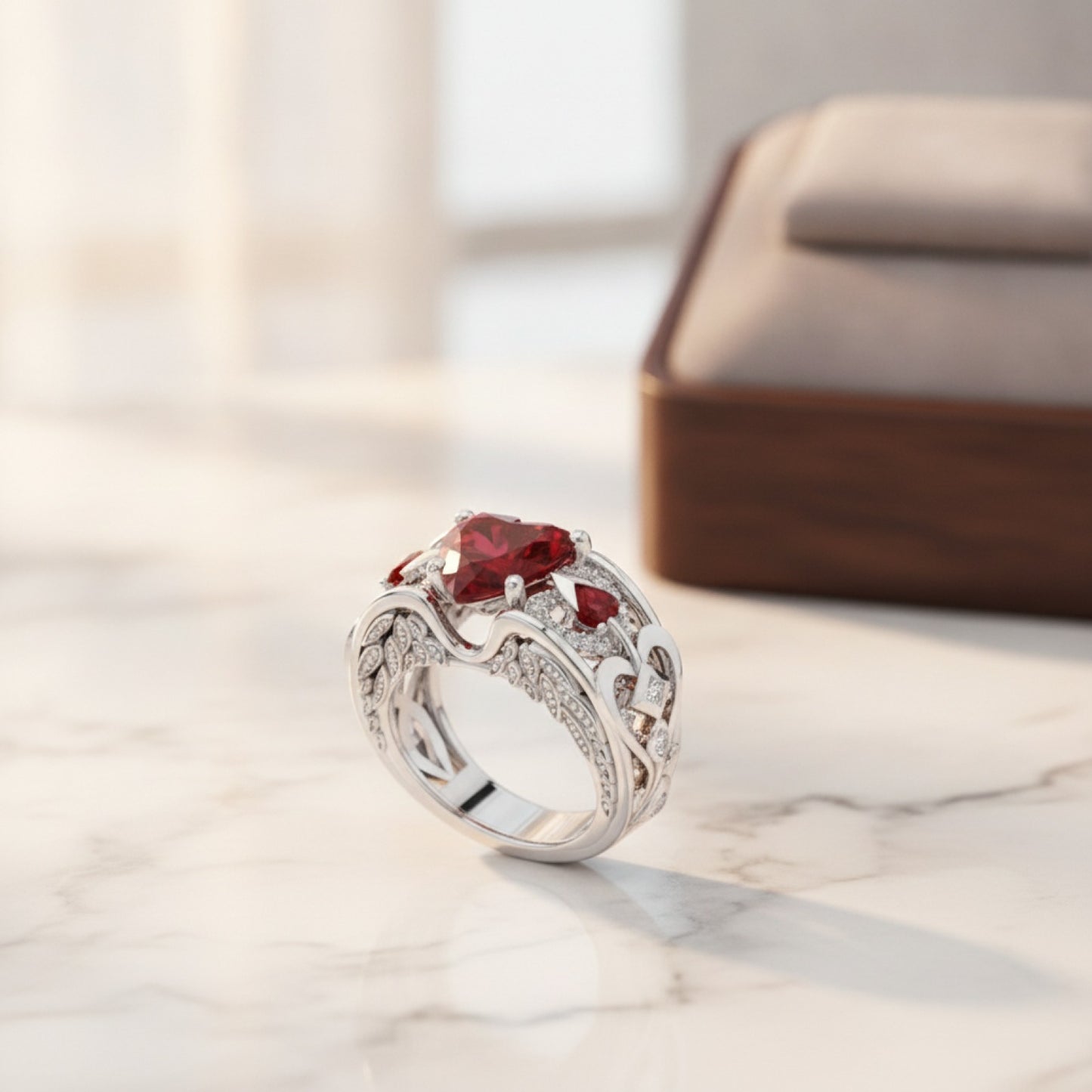 Bague Argent 925 Multicolore Cœur d'Amour - Bijou Classique & Authentique