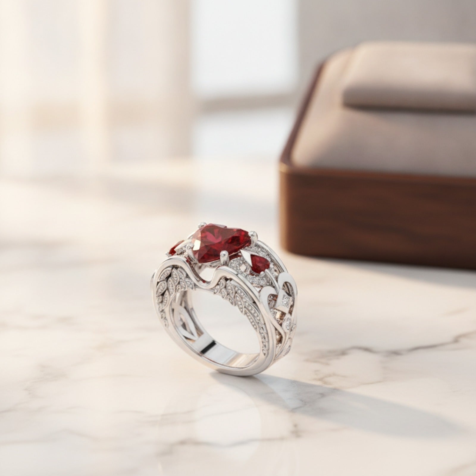 Bague Argent 925 Multicolore Cœur d'Amour - Bijou Classique & Authentique