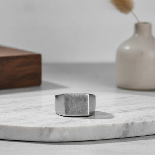 Bague Minimaliste en Titane et Acier Inoxydable pour Homme et Femme - Style Coréen Vintage Rétro