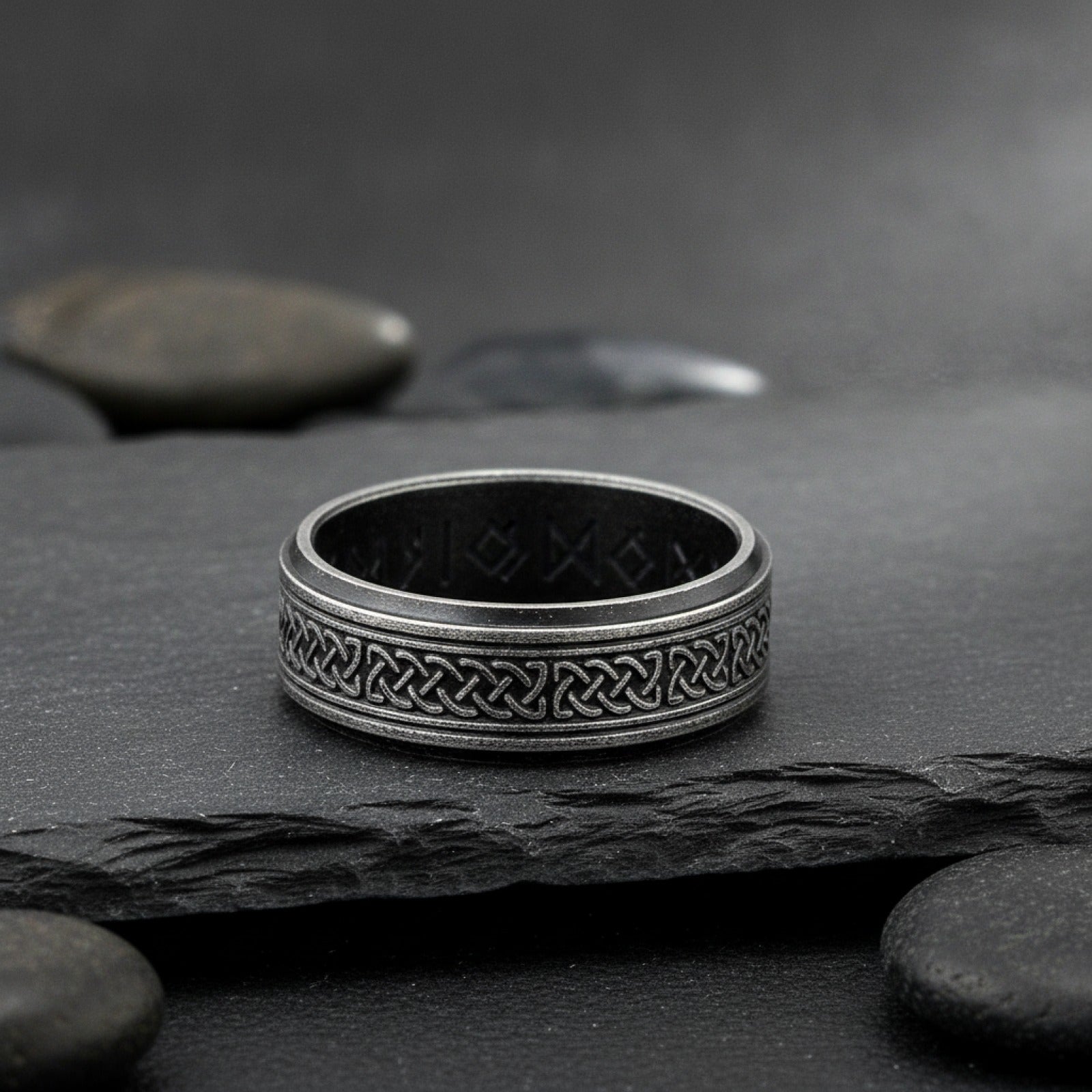 Bague Viking Celtique Vintage en Acier Inoxydable pour Homme et Femme