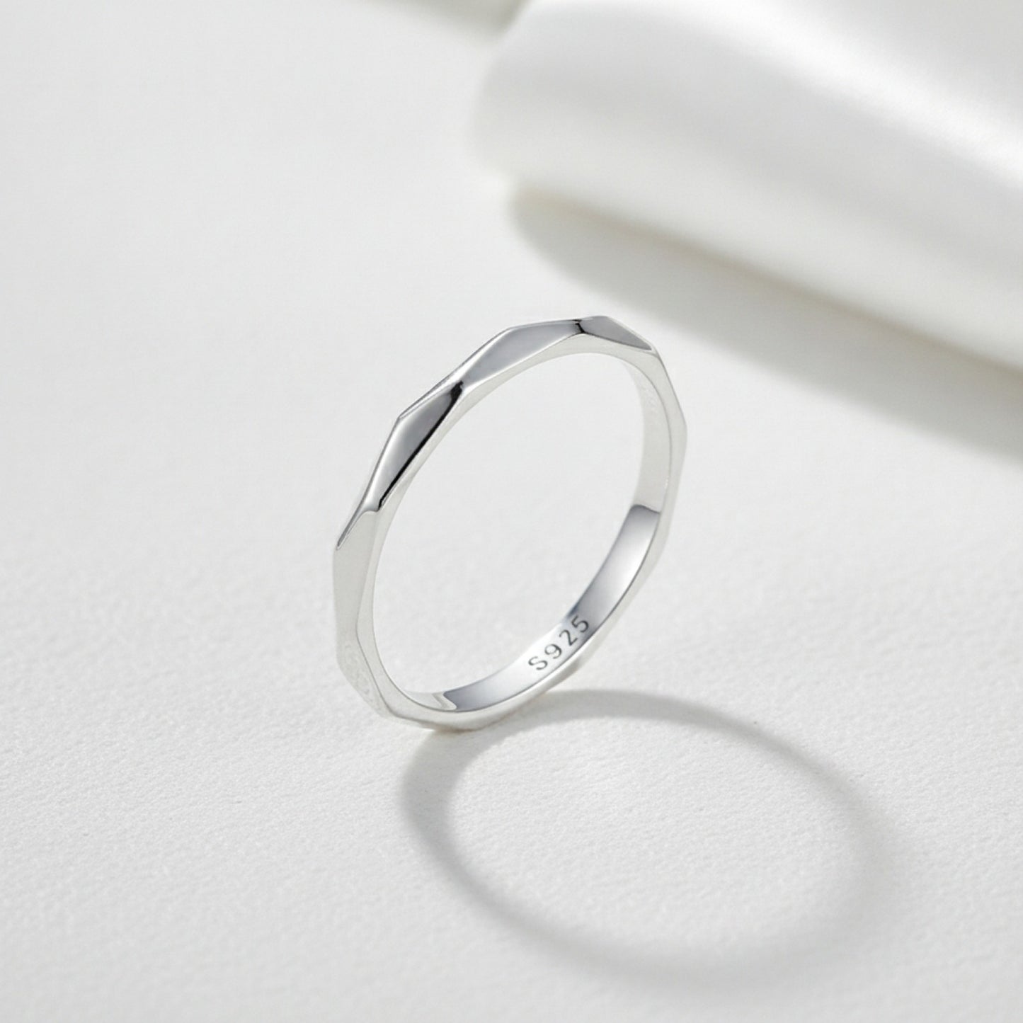 Bague Minimaliste en Argent Sterling 925 pour Femme - Design Empilable et Éternité, Cadeau Mariage
