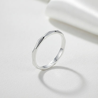 Bague Minimaliste en Argent Sterling 925 pour Femme - Design Empilable et Éternité, Cadeau Mariage