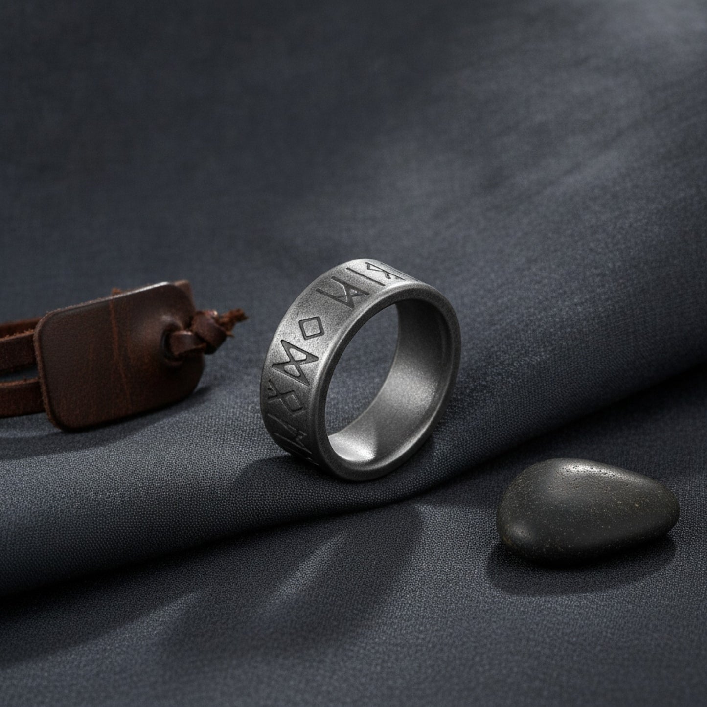 Bague Viking Odin Acier Inoxydable Rétro pour Homme et Adolescent