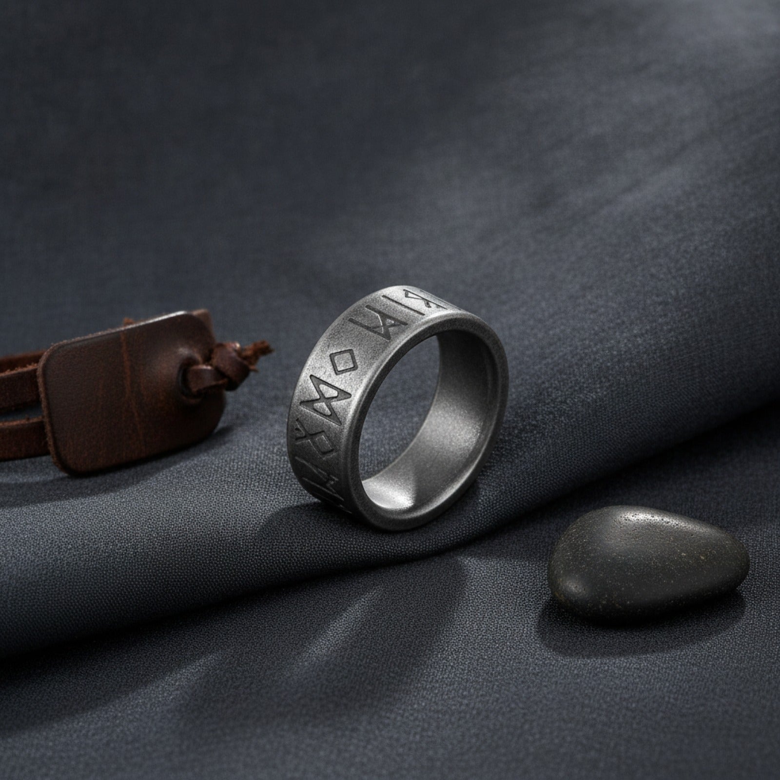Bague Viking Odin Acier Inoxydable Rétro pour Homme et Adolescent