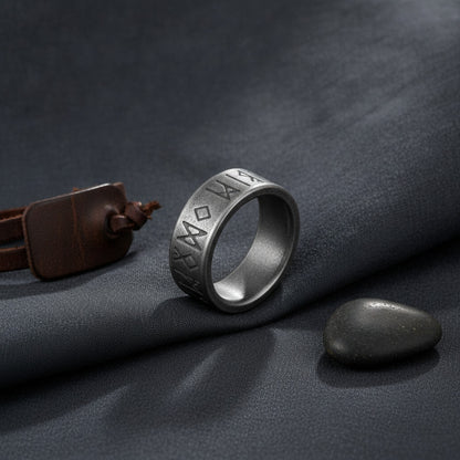 Bague Viking Odin Acier Inoxydable Rétro pour Homme et Adolescent