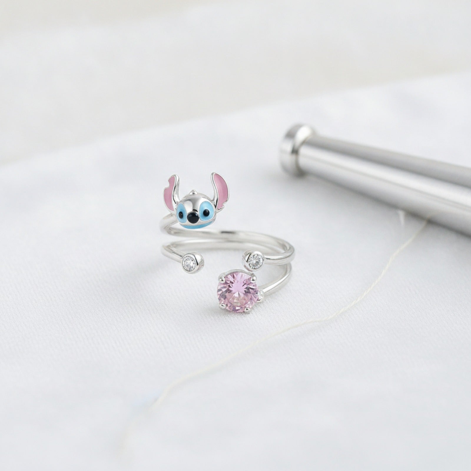 Bague Argent 925 Ajustable Personnages Dessin Animé Mignons - Cadeau Femme
