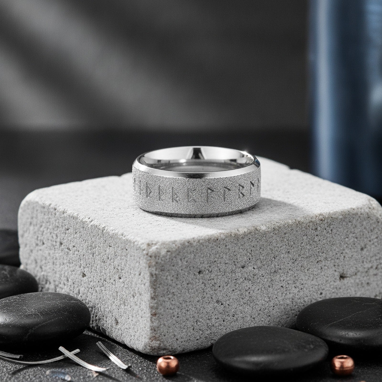 Bague Viking Runes Acier Inoxydable - Style Punk pour Homme et Femme