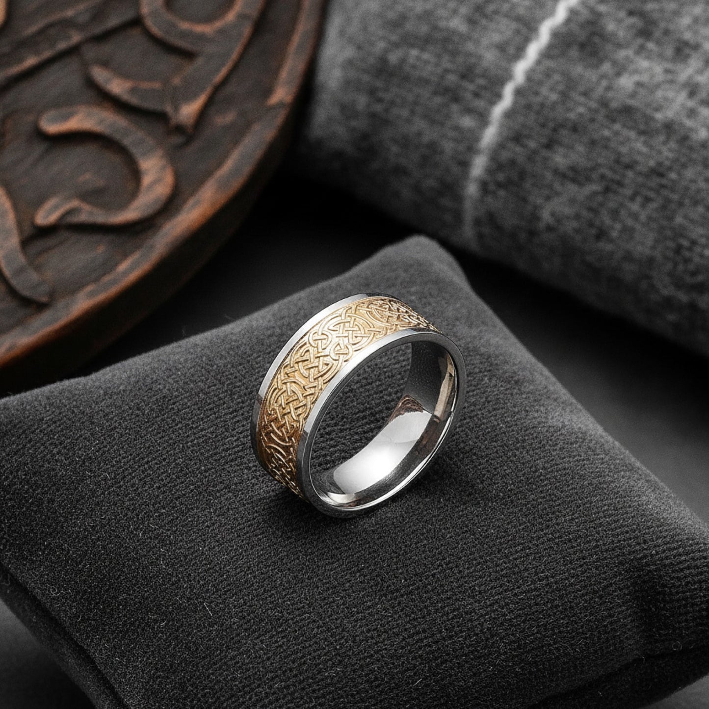Bague Celtique Viking pour Homme et Femme en Acier Inoxydable - Style Vintage Punk
