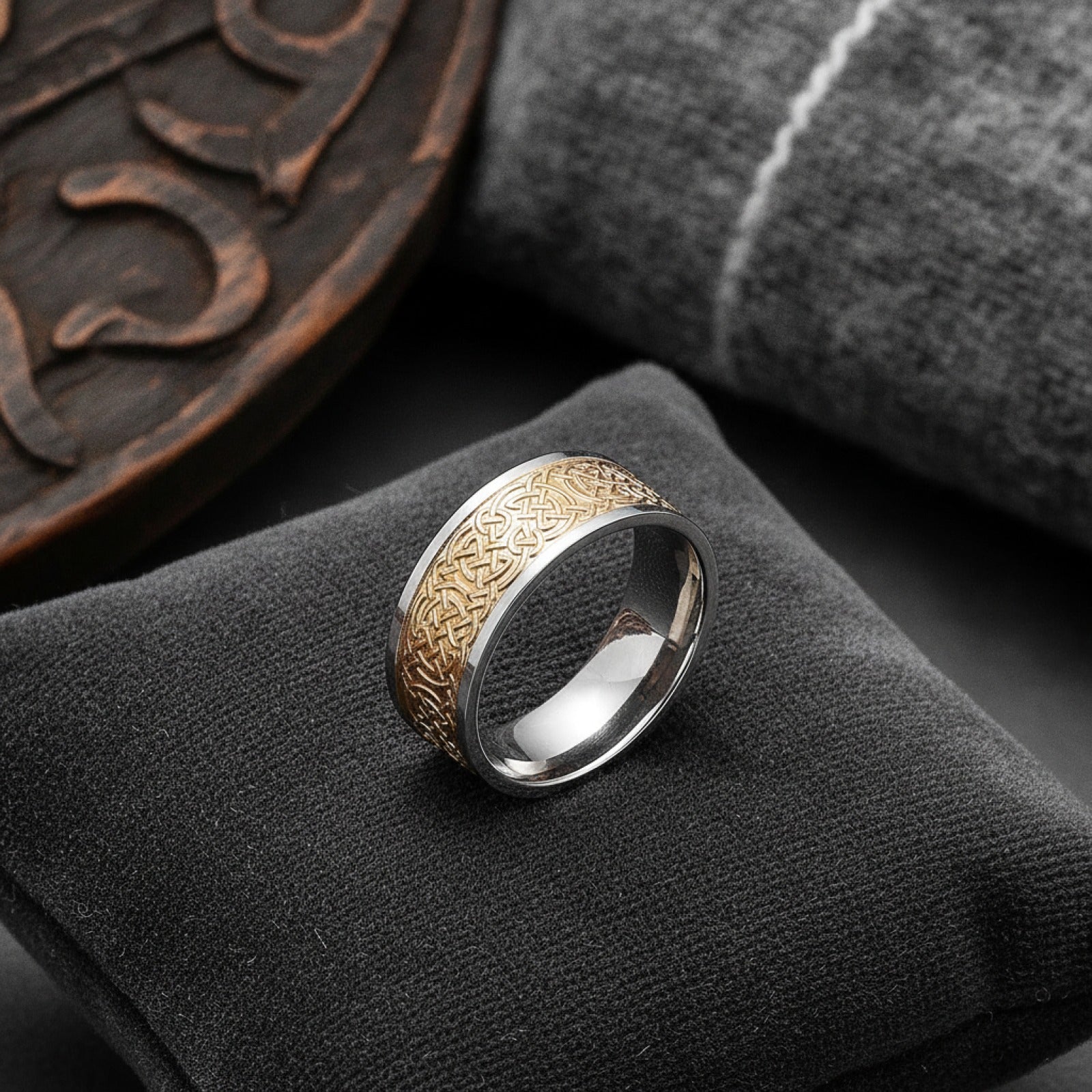 Bague Celtique Viking pour Homme et Femme en Acier Inoxydable - Style Vintage Punk