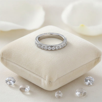 Bague Femme Huitan : Zirconium Pavé, Cristal Brillant pour Mariage et Fiançailles