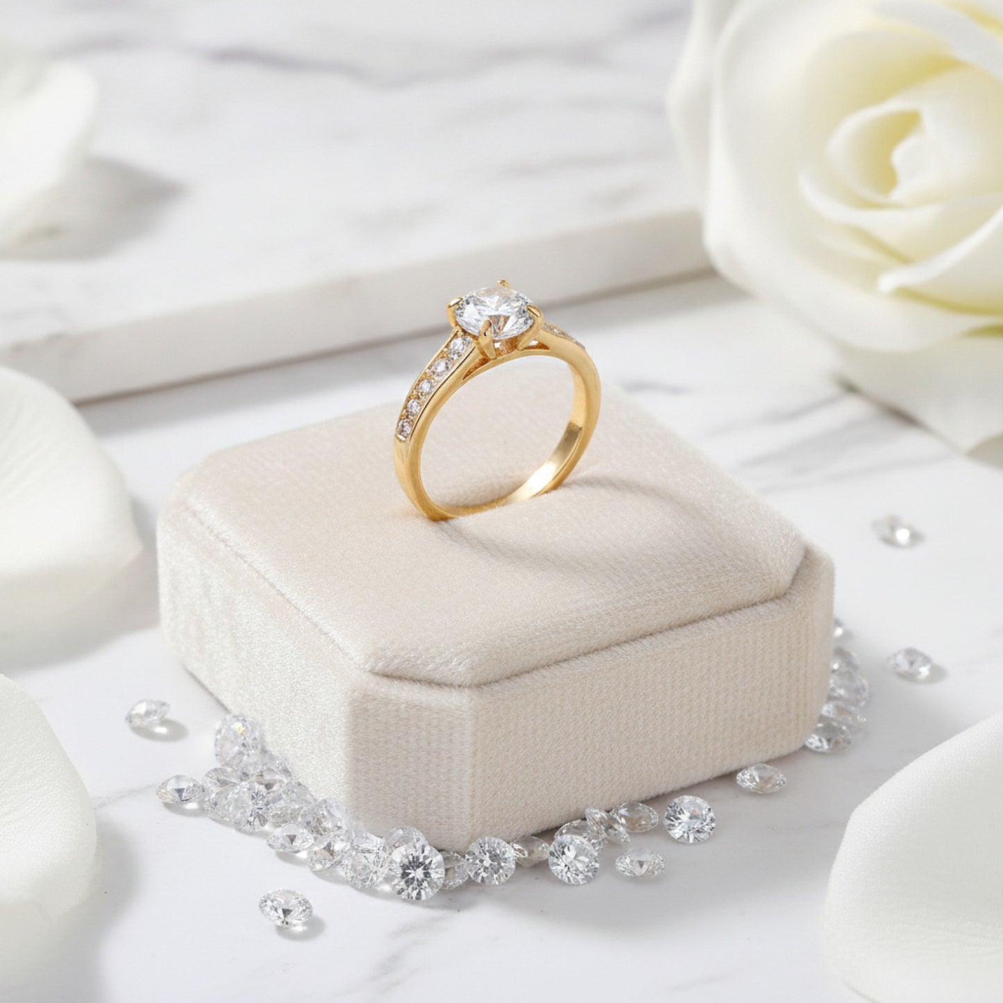 Bague de mariage Lokaer en acier inoxydable avec zircone cubique pour femme - Bijou de fiançailles élégant