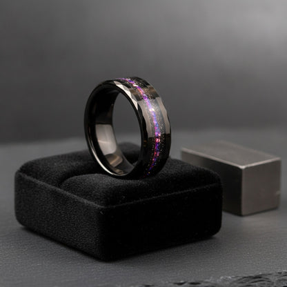 Bague Homme en Carbure de Tungstène Noir - Alliance & Bijou de Mode