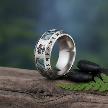 Bague Viking Arbre de Vie Nordique pour Homme en Acier Inoxydable - Nœud Celtique Vintage