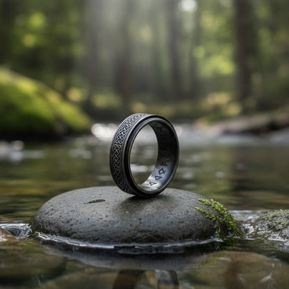 Bague Viking Celtique Vintage en Acier Inoxydable pour Homme et Femme